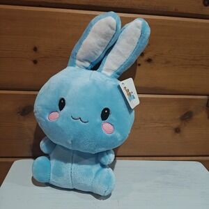 Goffa 15‎ inch blue plush bunny -new with tags E22